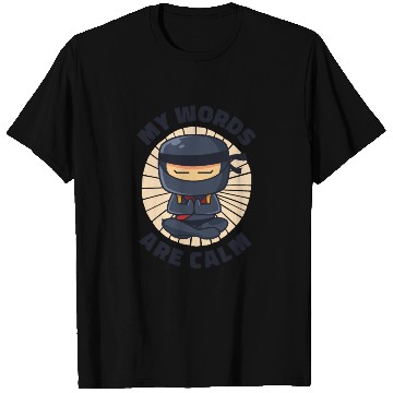 Discover Serenity Ninja Fan Calm Yoga Lover Peaceful T Shirts