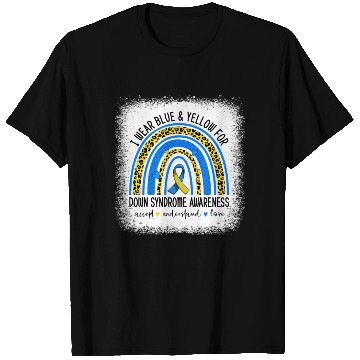 Discover I Wear Blue Yellow For Down Syndrome Awareness T Shirts