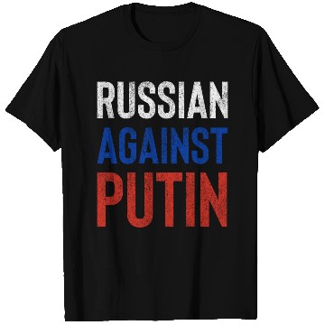 Discover Russian against Putin russia flag grunge T Shirts