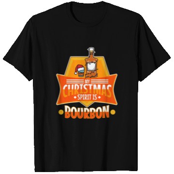 Discover My christmas spirit is bourbon T Shirts