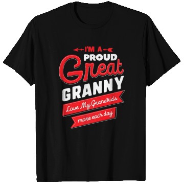 Discover Proud Great Granny Love My Grandkids Grandma Gift T Shirts