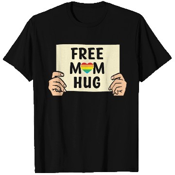 Discover Free Mom Hugs LGBTQ Mother's Support T Shirts