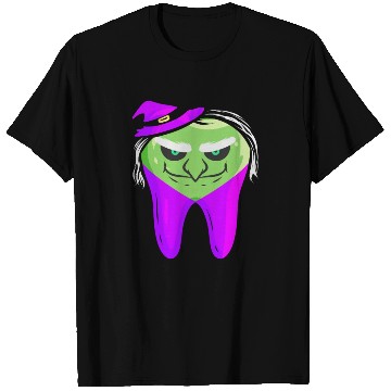 Discover Evil Green Witch Tooth For Dentist On Halloween T Shirts