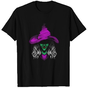 Discover Evil Witch With Green Skin And Purple Hat For T Shirts