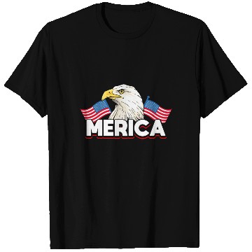 Discover Merica Bald Eagle US Flag Independence T Shirts