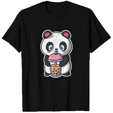 Discover Panda Bear Boba Milk Tea Funny Bubble Tea Lovers T Shirts