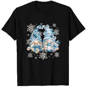 Discover Funny Snowman Gnomies With Snowflakes Cute Winter T Shirts