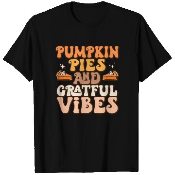 Discover Retro Pumpkin Pies Grateful Vibes Thanksgiving T Shirts