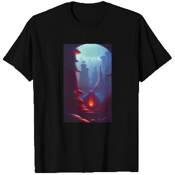 Discover Alien planet landscape T Shirts