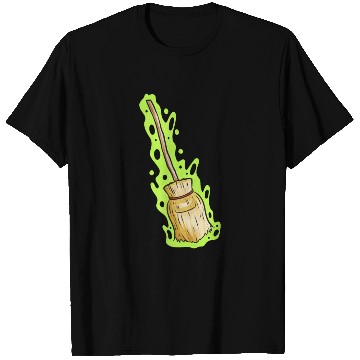 Discover Magic Witch Broom With Green Shimmer Halloween T Shirts