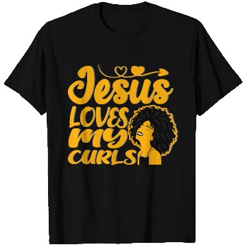 Discover Jesus Loves My Curls T Shirts