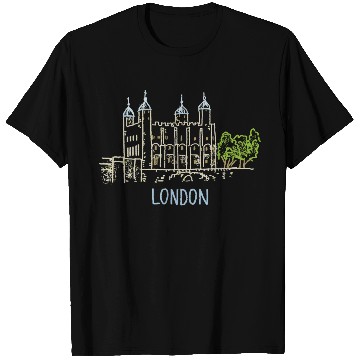 Discover Tower Of London Unique Hand Drawn Art T Shirts