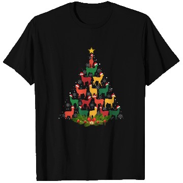 Discover Family Matching Christmas Pajama Llama Xmas Tree T Shirts
