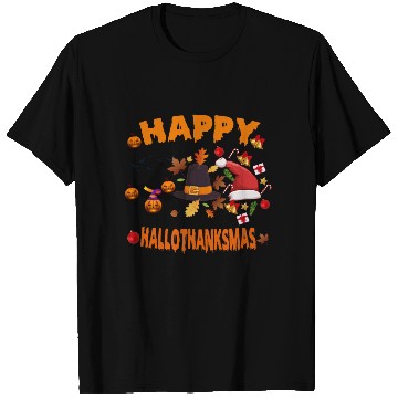 Discover Wine Halloween Christmas Happy Hallothanksmas T Shirts