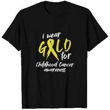 Discover I Wear Gold For Childhood Cancer Awareness T Shirts