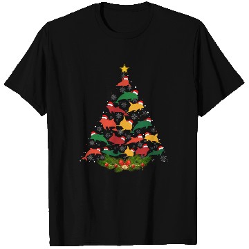 Discover Family Matching Christmas Pajama Dolphin Xmas Tree T Shirts