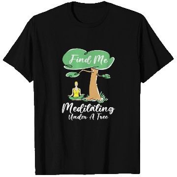 Discover Serenity Meditating Nature Fan Spiritual Yoga T Shirts