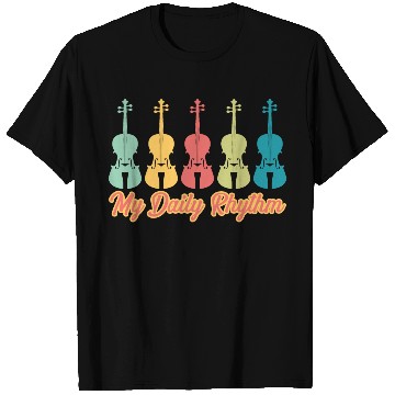 Discover Daily Rhythm Orchestra Music Instrument Violinist T Shirts