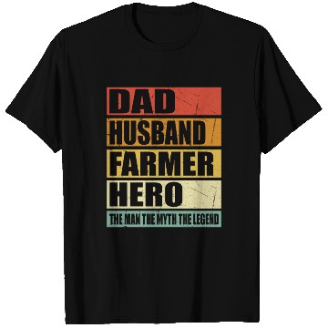 Discover Dad Husband Farmer Hero T Shirts