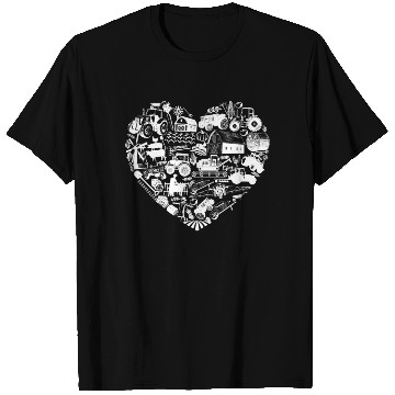 Discover Farming Farmer Heart Tractor T Shirts