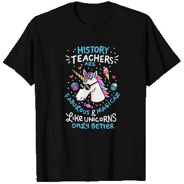 Discover School Unicorn Funny Saying History Teacher Gift T Shirts