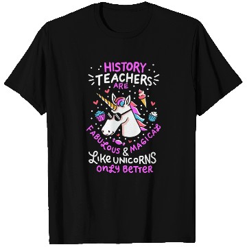 Discover School Unicorn Funny Saying History Teacher Gift T Shirts