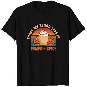 Discover My Blood Is Pumpkin Spice Fall Autumn Halloween T Shirts