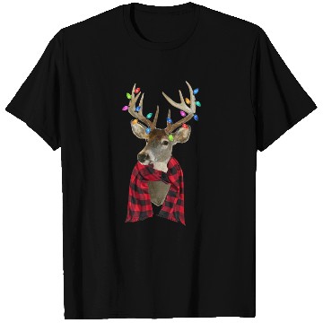 Discover Reindeer Plaid Deer Buffalo Holiday Christmas T Shirts