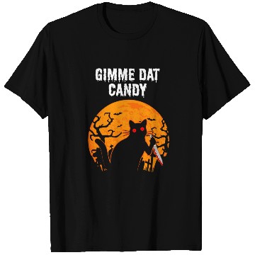 Discover Gimme Dat Candy Creepy Cat Spooky Halloween T Shirts