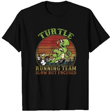 Discover Turtle Running Team Slow But Focused Funny Vintage T Shirts