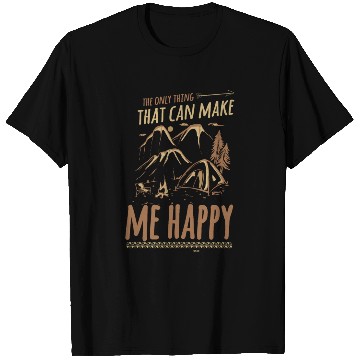 Discover Camping nature friends mountains happy T Shirts