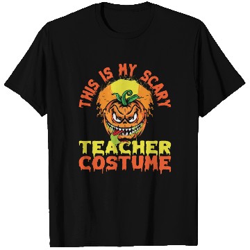 Discover Horror Pumpkin This Is My Scary Teacher Costume T Shirts