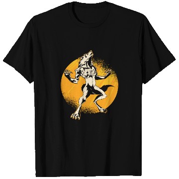 Discover Halloween Monster Line Art Werewolf Horror T Shirts
