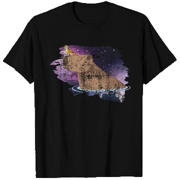 Discover Distressed Capybara And Bird Nature Animal Rodent T Shirts