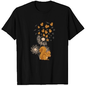 Discover Forest Squirrel Lover Dandelion Nature Funny T Shirts
