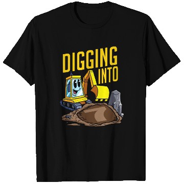 Discover Excavator Driver Digging Into 7 Birthday Excavator T Shirts