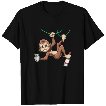 Discover Funny Monkey drinking Grain Chimpanzee T Shirts