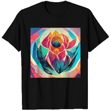 Discover Colorful mandala flower version 4 T Shirts