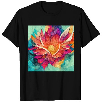 Discover Colorful mandala flower version 7 T Shirts