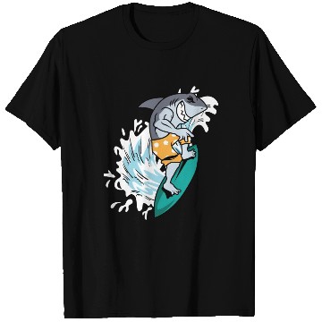 Discover Surfing Shark Wind Surfer Gift T Shirts