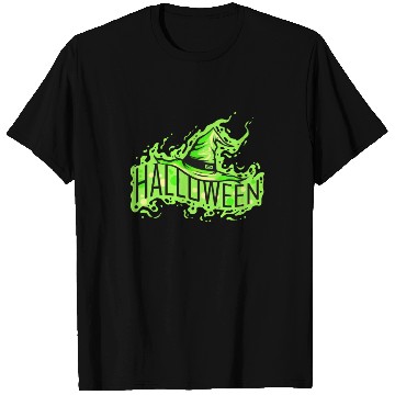 Discover Green Witch Hat Costume For Halloween T Shirts