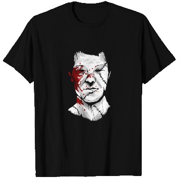 Discover Scary Blood Splatter Leather Face Mask Halloween T Shirts
