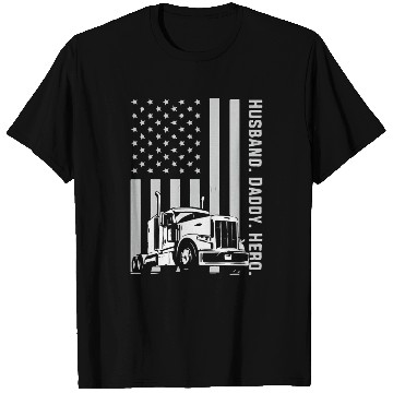 Discover Patriotic Trucker Dad Truck Driver T Shirts