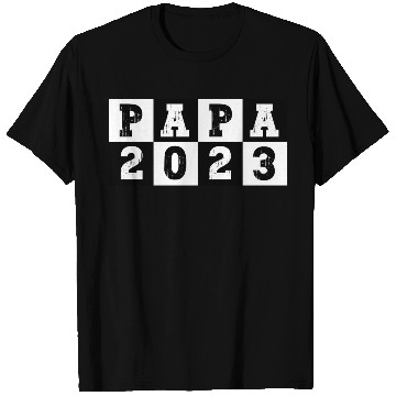 Discover Papa 2023 Vintage Checkerboard for New Dad T Shirts