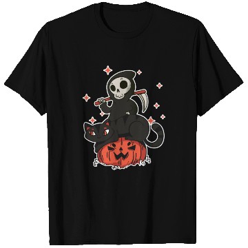 Discover Grim Reaper On A Halloween Pumpkin A Trick Or T Shirts