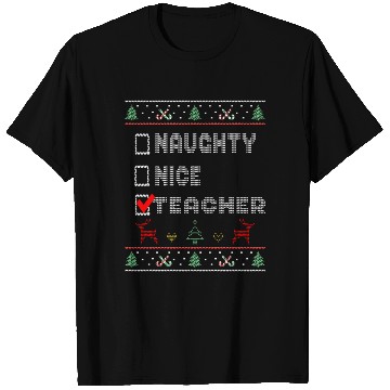 Discover Naughty Nice Teacher, Matching Christmas Group T Shirts