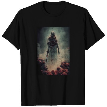 Discover Zombie soldier with smoking skulls T Shirts