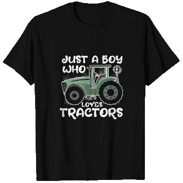 Discover Just A Boy Who Loves Tractor Farm Tractor Lovers T Shirts