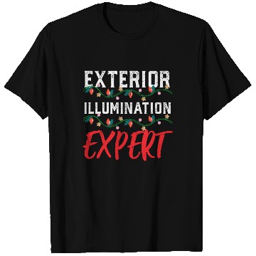 Discover Funny Christmas Light Exterior Illumination Expert T Shirts