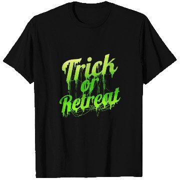 Discover Green Spiderweb Letter Trick Or Retreat Halloween T Shirts